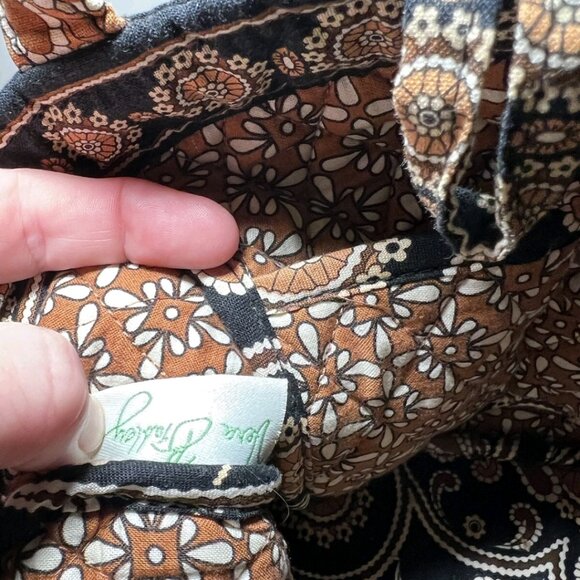 VERA BRADLEY Brown Beige Rust Paisley Medallion Quilted Tote Shoulder Bag Purse - Picture 5 of 5